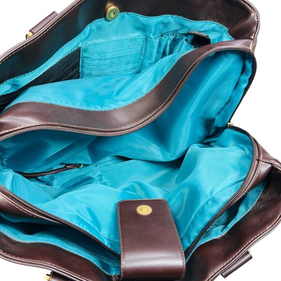 Case Logic Brown Vegan Leather Tote Bag Work Office School Academia - Picture 5 of 8